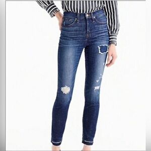 J. Crew Lookout High Rise Lassiter Distressed skinny Jeans size 31P